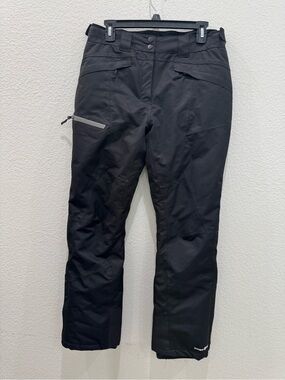 Outdoor Gear Womens Black Insulated Ski Snow Pants Size M Waterproof 30x29